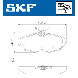 Brake Pad Set VKBP90942 SKF VKBP 90942 OE Ref 02C2C40194 SKF