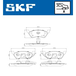 Brake Pad Set VKBP90945 SKF VKBP 90945 OE Ref 05014036AA
