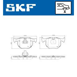Brake Pad Set VKBP90946 SKF VKBP 90946 OE Ref 34211164582 SKF