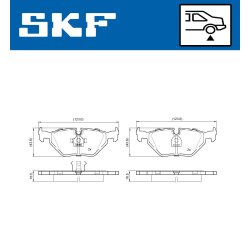 Brake Pad Set VKBP90963 SKF VKBP 90963 OE Ref 34211160340