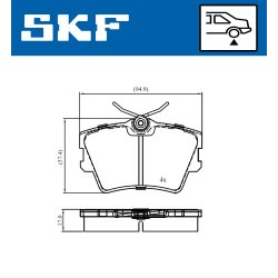 Brake Pad Set VKBP90983 SKF VKBP 90983 OE Ref 8660004505