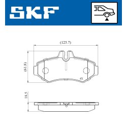 Brake Pad Set VKBP91027 SKF VKBP 91027 OE Ref 0004236510 SKF