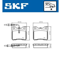 Brake Pad Set VKBP91032E SKF VKBP 91032 E OE Ref 1617253380