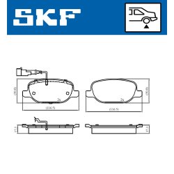 Brake Pad Set VKBP91046E SKF VKBP 91046 E OE Ref 68240540AA SKF