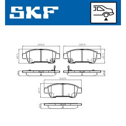 Brake Pad Set VKBP91075A SKF VKBP 91075 A OE Ref 0446028040
