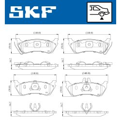 Brake Pad Set VKBP91077E SKF VKBP 91077 E OE Ref 1634200520