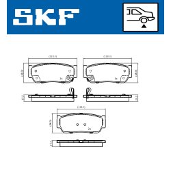 Brake Pad Set VKBP91082A SKF VKBP 91082 A OE Ref 48413091A0