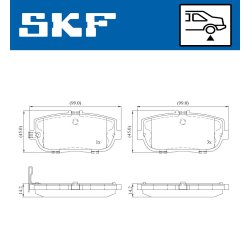 Brake Pad Set VKBP91092A SKF VKBP 91092 A OE Ref 6000615057