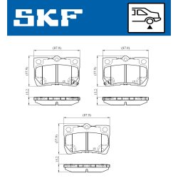 Brake Pad Set VKBP91094A SKF VKBP 91094 A OE Ref 0446622190