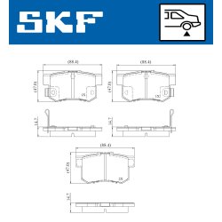 Brake Pad Set VKBP91112A SKF VKBP 91112 A OE Ref 6000628642