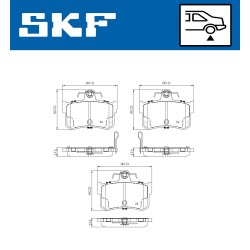 Brake Pad Set VKBP91126A SKF VKBP 91126 A OE Ref GBP90323