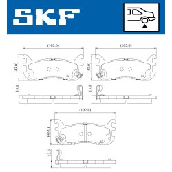 Brake Pad Set VKBP91128A SKF VKBP 91128 A OE Ref BCYC2643Z