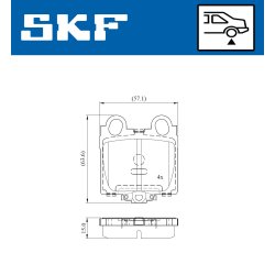 Brake Pad Set VKBP91131A SKF VKBP 91131 A OE Ref 0446622180