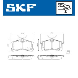 Brake Pad Set VKBP91136A SKF VKBP 91136 A OE Ref 0446602010