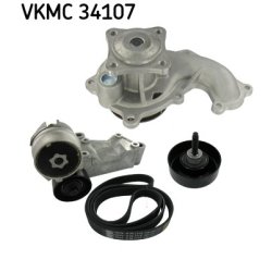 Water Pump + V ribbed Belt Kit VKMC34107 SKF VKMC 34107 OE Ref 074145933P