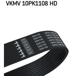 V ribbed Belt VKMV10PK1108HD SKF VKMV 10PK1108 HD OE Ref 20430382