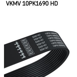 V ribbed Belt VKMV10PK1690HD SKF VKMV 10PK1690 HD OE Ref 981390