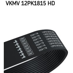 V ribbed Belt VKMV12PK1815HD SKF VKMV 12PK1815 HD OE Ref 500341808