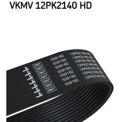 V ribbed Belt VKMV12PK2140HD SKF VKMV 12PK2140 HD OE Ref 5001858456 SKF