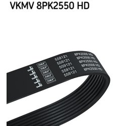 V ribbed Belt VKMV8PK2550HD SKF VKMV 8PK2550 HD OE Ref 0009939796