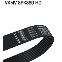 V ribbed Belt VKMV8PK880HD SKF VKMV 8PK880 HD OE Ref 51968200238 SKF