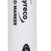 Bullet Tip Whiteboard Markers Black Box of 10