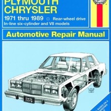 Dodge Plymouth Chrysler Full Size (RWD) (1971 1989) Car Manual (US Car Manuals)