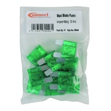 Fuses Auto Maxi Blade Pack Of 10 (Maxi Blade Fuses) Amps 30A Tools & Maintenance