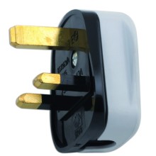High Impact Mains Plug Tops Pack Of 10 (Mains Cable Wiring) Colour White