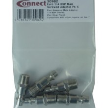 Male Screw Adapter BSP 5 Pack (Airline Connector) Diameter 1 4