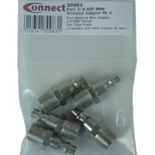 Male Screw Adapter BSP 5 Pack (Airline Connector) Diameter 3 8