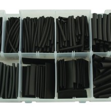 Heat Shrink Tubing Black 50mm Assorted Box Qty 350 (Heatshrink Tubing) Tools & Maintenance