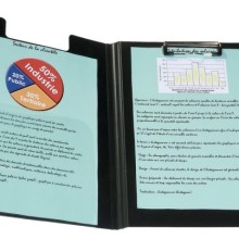 Polypropylene Foldover A4 Clipboard Black (Clipboards)