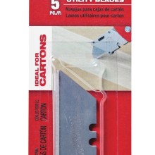 Carton utility knife blades (rounded).