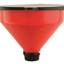 Oil Drum Funnel With Grill Red 250mm (Funnels) Tools & Maintenance