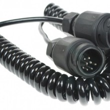Extension Lead Curly 13 Pin 3m 2 x 8 Pin Plugs (8 Core) (Towing Electrics)