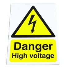 Safety Sign Danger High Voltage 300 x 210mm (Hazard Signs)