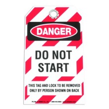 Safety Tag Danger Do Not Start (Hazard Signs) Tools & Maintenance