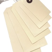 String Tags with 9 Inch White String 95 x 48mm Box of 1000 (Labels)