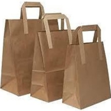 Kraft Paper Brown Bags Pack of 250 (Carrier Bags)