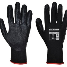 Dexti Grip Nitrile Glove Black Pack of 12 (Grip Gloves) Size L