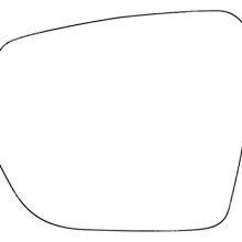APEC Replacement Stick-On Standard Vehicle Mirror Glass LHS APEC AMS27