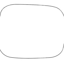 APEC Replacement Stick-On Standard Vehicle Mirror Glass RHS APEC AMS28