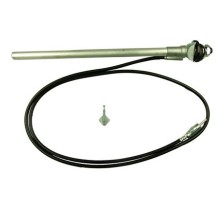 Aerial Small Head Wing Mount AM FM Chrome (Aerials)