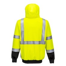 B315 Hi Vis Contrast Zipped Hoodie Yellow Black (Hi Vis Sweatshirts) Tools & Maintenance