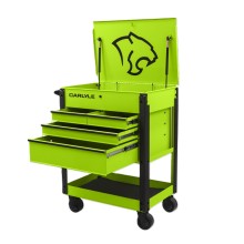 Deluxe 4 Drawer Cart Venom Green CARLYLE HAND TOOLS C4DRCARTVG