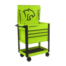 Deluxe 4 Drawer Cart Venom Green CARLYLE HAND TOOLS C4DRCARTVG Tools & Maintenance