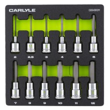 12PC 3 8DR HEX METRIC SOCKET SET Bits Single