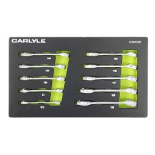 10 PC Metric 12 PT Stubby Combination Wrench Set 10mm to19mm Spanners Sets