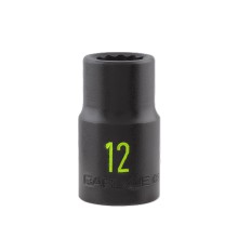 1/2in Drive 12mm 12 PT Impact Socket CARLYLE HAND TOOLS CIS12112M